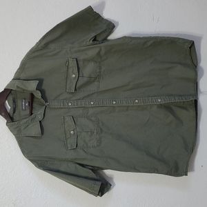 Eddie Bauer 100% Cotton Ripstop Men's Button Down Sz XL